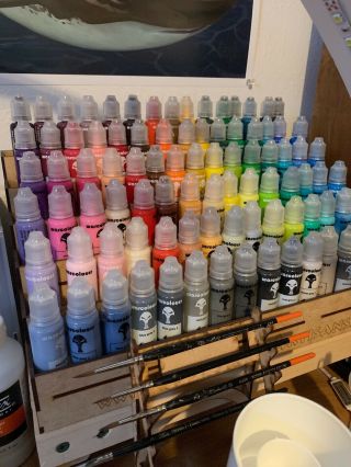 Warcolours Miniatures Paint Set,  92 Bottles,  Layering Paint Range