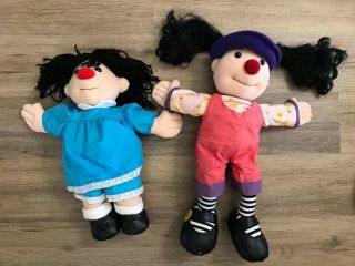 Big Comfy Couch Molly Doll Plush Blue Outfit 1995 Clown Dolly Red Nose Luna