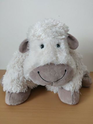 Jellycat Plush Pillow Truffles Sheep Lamb Plush Cream Tan 29 " X 19 " Big Soft Euc