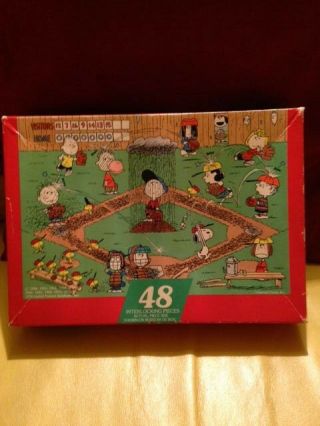1978 Charlie Brown All Stars Puzzle Complete Springbok Hallmark Peanuts Baseball