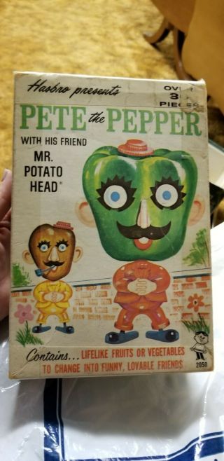 Vintage 60s Pete The Pepper,  Mr.  & Mrs.  Potato Head,  Oscar The Orange Toy By.