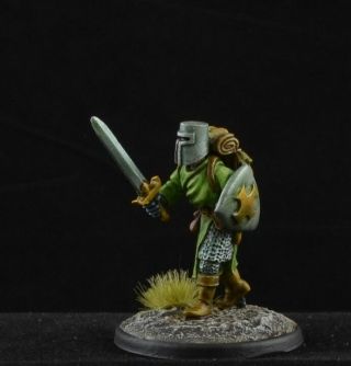 Painted Sir Justin,  Templar Adventurer From Reaper Miniatures,  Knight Male D&d