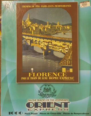 Orient Express Vintage Florence Travel Poster 1000 Piece 27 " X 21 " Puzzle 2001