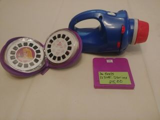 1998 Mattel Reel View Master Show Projector Light Toy,  36 Reels.