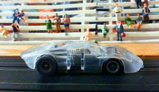 Ho Slot Cars Afx Tomy Racemasters Mega - G Ford Gt40 Clear W/chassi