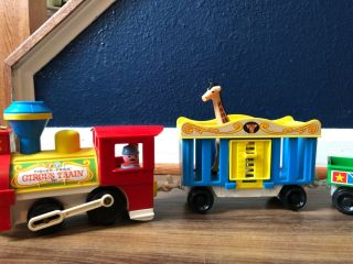 Vintage Fisher Price Circus Train 991 Animals Little People 2