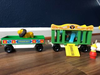 Vintage Fisher Price Circus Train 991 Animals Little People 3