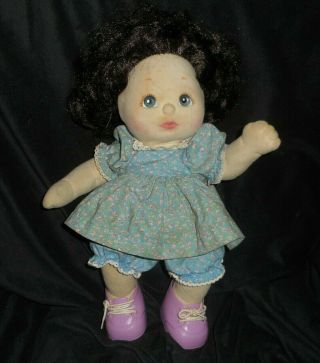 Vintage 1985 Mattel My Child Doll Baby Girl Brown Hair Toy Plush For Repair