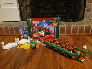 Fisher Price Little People Twas The Night Before Christmas Sleigh Santa