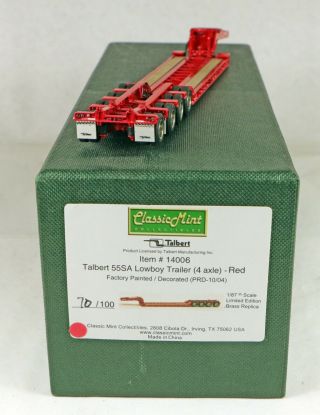 Classic Collectibles 14006 Talbert 55SA 4 Axle Lowboy Trail.  HO Scale 1/87 7