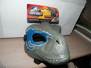 Mattel Jurassic World Velociraptor Blue Mask Dino Rivals