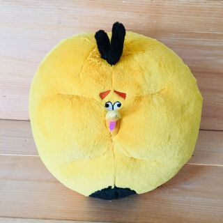 Angry Birds Big 12” Yellow Inflated Bubbles Soft Plush Bird - With Sound