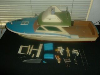 Chris Craft: (30 Inch) Plastic Built Model With All Parts Shown/needs Repair L@@k