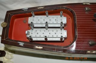 Vintage 1930s Lionel Craft Wind Up No.  44 Speed Boat With Drivers And Key 11