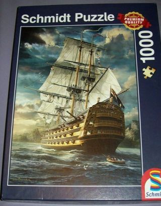Schmidt - Jigsaw Puzzle - Sails Set - 1000 Piece - Tall Sailing Ship Boat 58153