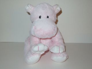 Animal Alley Plush Pink Hippo 11 " Stuffed Animal White Toys R Us Baby Toy Doll