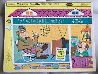 1964 Whitman Whitman Magilla Gorilla Frame Tray Puzzle Hanna Barbera