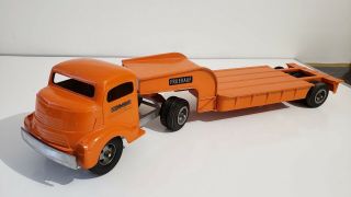 Smith Miller Smitty Toys Semi Truck Tractor Trailer Unit Fruehauf Lowboy 1950 