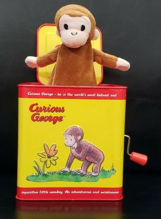 Curious George Jack In The Box Metal Pop Up Musical Toy Kids