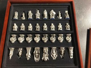 Vintage Danbury Official Lord of the Rings Pewter Chess Set - 2