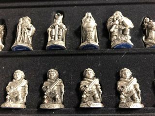 Vintage Danbury Official Lord of the Rings Pewter Chess Set - 3