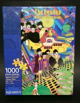 2012 The Beatles Yellow Submarine 1000 Piece Puzzle Aquarius 20 " X 27 " Complete