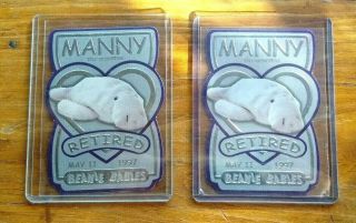 Ty Series 3 Retired Beanie Cards Silver Manny Sequenced 