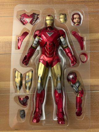 Hot Toys Marvel 1/6 Scale Iron Man 2 Mark 6 Mk Vi Mms132 12 Inch Figure 1:6