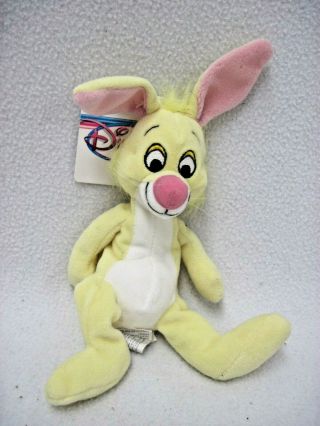 With Tags Disney Store Plush Bean Bag Winnie The Pooh Rabbit 7 "