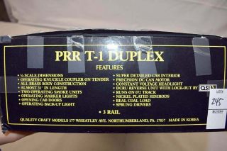Weaver Quality Craft Brass Pennsylvania Duplex T - 1 Steam Engine &Tender 5533 4