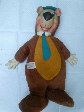 Yogi Bear 1959 Plush Rubber Face 18 " Doll Stuffed Animal Hanna - Barbera