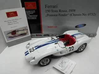 1/18 Cmc 1958 Ferrari 250 Testa Rossa Pontoon Fender M - 080 Rare