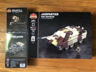 Brickmania Lego Jagdpanther German Tank Destroyer And Kubelwagen W/ Nebelwerfer
