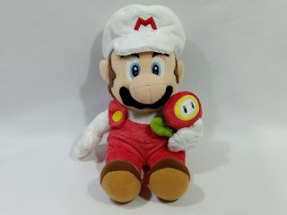 Mario Galaxy Mario Fire Plush Doll Stuffed Benbag Toy 2007 Sanei Nintendo