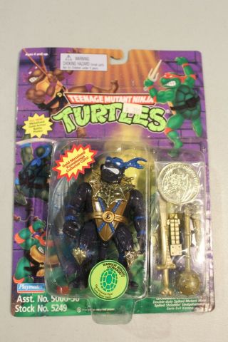Rare 1995 Tmnt Warrior Winged Leonardo Moc Nos Gold Coin Weapons Nm