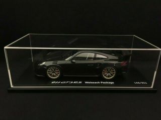 1/18 Spark Porsche 911 991 Ii Gt3 Rs Weissach Package 2018 Black W/ Display Case