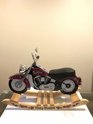 Harley - Davidson Wooden Motorcycle Rocking Horse