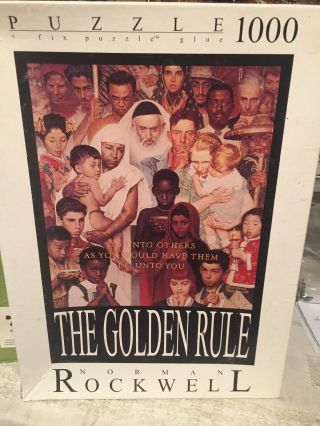 1000 Pc Puzzle Norman Rockwell The Golden Rule