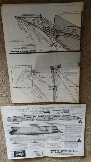 1960 Revell The Thermopylae Model Clipper Ship Kit H - 390: 1195 6