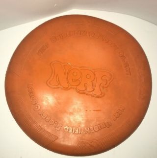 Nerf Orange Frisbee Ufo Unidentified Floppy Object 1987 Parker Brothers Kenner