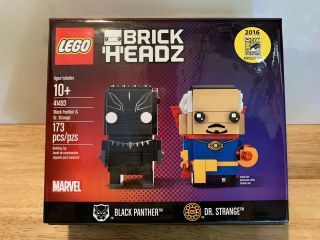Sdcc 2016 Lego Exclusive 41493 Brickheadz Black Panther & Dr.  Strange 0567/1500