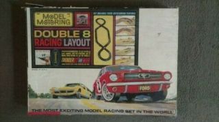 Aurora Model Motoring Double 8 Slot Car Set,  With Extra Cars And Accessories