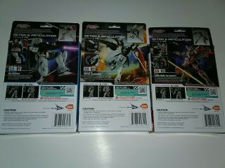 Universe Of Gundam.  GU - 01,  GU - 02,  GU - 03 Gundam,  Wing,  Unicorn.  Bandai Namco. 3