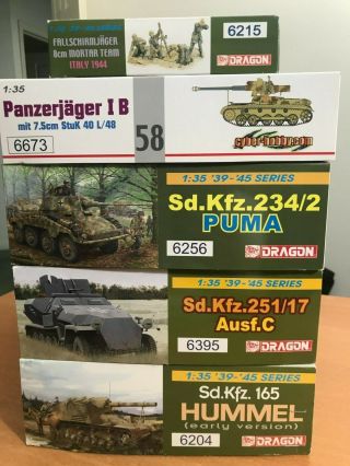1/35 Dragon German Afv Puma Hummel Half Track Cyber Hobby Panzerjager I B