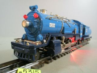 Mth Tinplate Blue Comet 263e Steam Engine & N.  Y.  C.  Tender Nickel Trim.