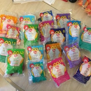 2000 Ty Mcdonalds Set Of 18 Teenie Beanie Babies Baby Plush Toys
