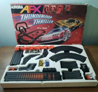 Afx Aurora Thunderloop Thriller 1987 Tomy Slot Car Set 8610 Cars
