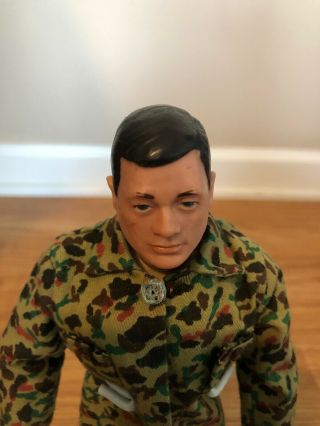 1964 GI Joe Vintage Hasbro 12” Black Painted Hair Soldier Figure Patent Pending 3