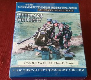 Collectors Showcase Ww2 German Normandy Cs00808 Waffen Flak 41 Team