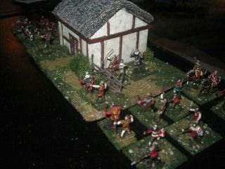 35 Painted 1/72 - Medieval Peasant Hut W Roof - Knights Men At Arms & Longbowmen